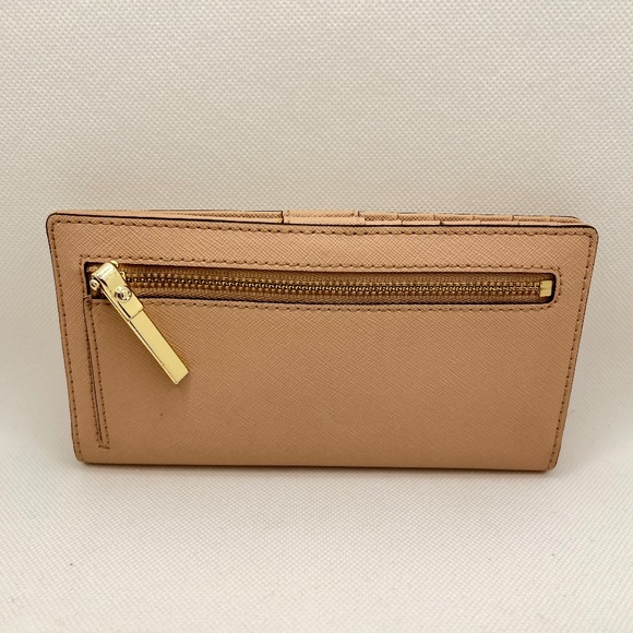 Kate Spade Wallet Pink and White with Gold Accents - Picture 2 of 11